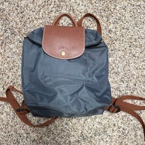 Longchamp Le Pliage Backpack in Gunmetal